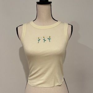 Light Yellow Daisy Tank Top